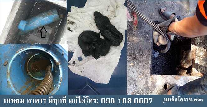 เศษผม เศษอาหาร มีทุกที่ แก้ได้ ท่อตันโคราข